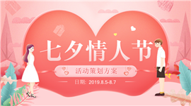 七夕情人节活动策划方案PPT模板