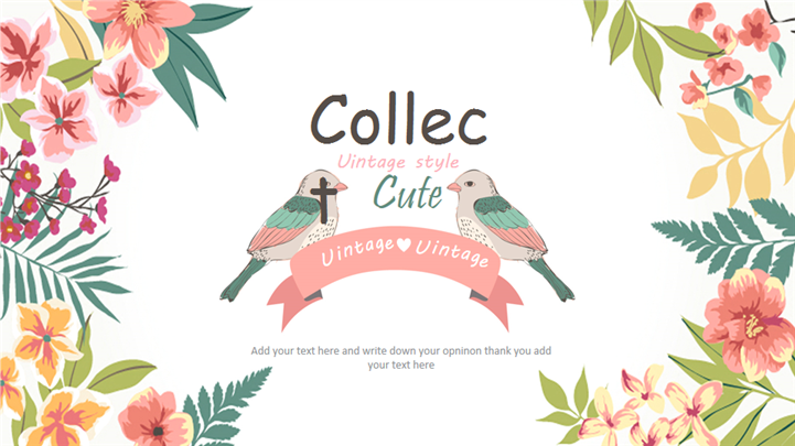 粉色小清新文艺风英语课件PPT模板