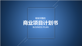 框架完整商业项目计划书PPT模板