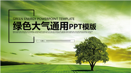 绿色大气通用工作总结汇报计划PPT模板