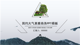 简约大气素雅工作总结会议报告商务演示PPT模板