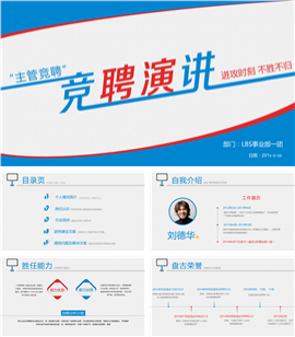 岗位竞聘个人简历竞聘报告ppt模板