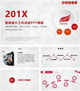 201X商务推介工作培训PPT模板