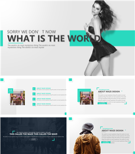 欧美商务时尚画册PPT模板