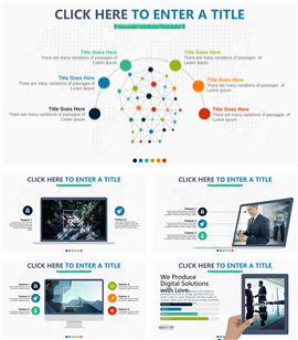 扁平化数据统计分析PPT图表