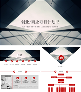 项目投资商业计划报告PPT模板