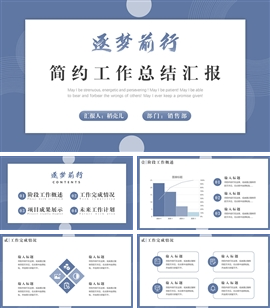 商务简约风工作总结汇报ppt模板