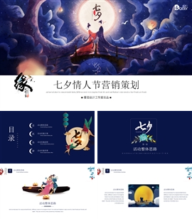 七夕情人节营销活动策划PPT模板