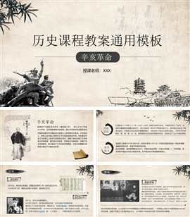 高中教学课件历史清近PPT模板