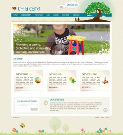 儿童教育网站模板PSD素材