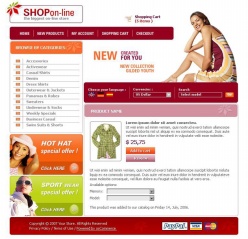 国外女性购物网站PSD素材