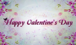 英文情人节海报PSD素材