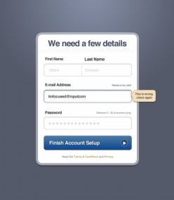 网页注册框psd设计模板