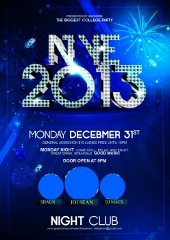 2013酷炫新年海报PSD素材