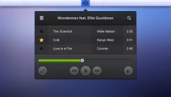 音频播放器菜单栏PSD模板