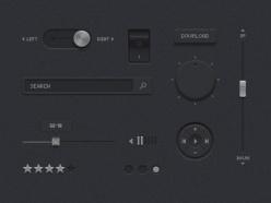 黑色UI设计源文件模板
