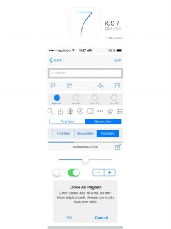 iOS7手机UI元素PSD下载