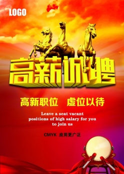 高薪诚聘PS海报素材