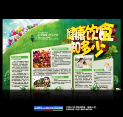 饮食健康宣传展板设计
