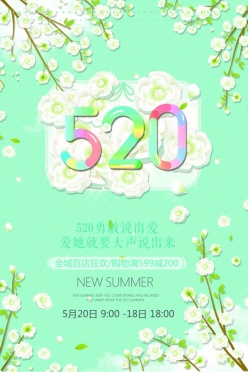 520唯美促销海报