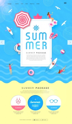 夏季旅游海报源文件设计