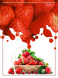新鲜草莓宣传海报设计
