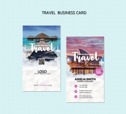 旅行社名片模板
