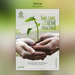 植树节环保海报设计PSD素材