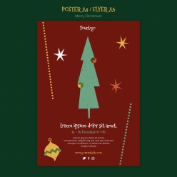 圣诞节抽象促销海报设计