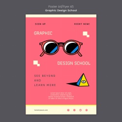 平面设计学校海报模板
