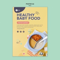 婴儿食品海报模板