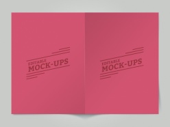 折页宣传单样机模板