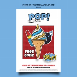 冰淇淋广告海报设计PSD
