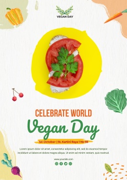 世界素食日海报模板