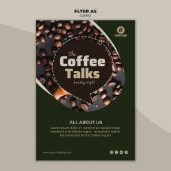 咖啡店广告海报设计PSD