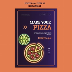 抽象创意披萨海报设计