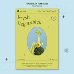 绿色蔬菜PSD广告海报设计
