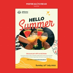 夏日饮品海报设计PSD