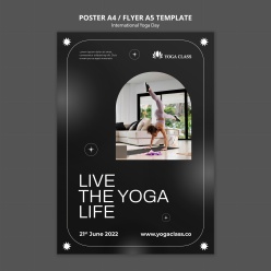 瑜伽运动海报模板设计