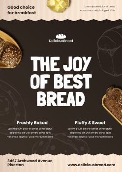 烘焙面包海报设计模板
