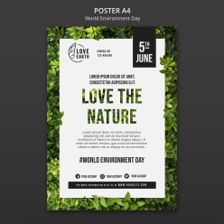 世界环境日海报模板设计