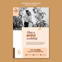 婚礼策划海报模板设计PSD