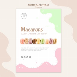 美味马卡龙甜品海报设计