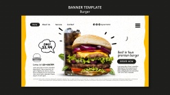 美味汉堡登录页模板设计