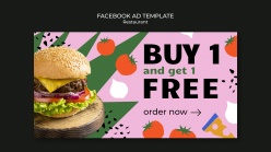 汉堡美食横幅广告设计