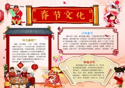 春节文化手抄报模板设计