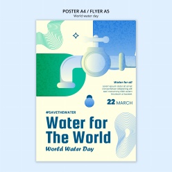 世界水资源日环保海报设计