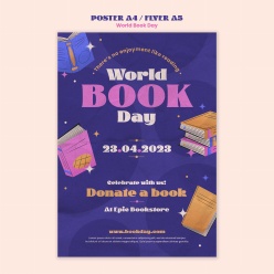 世界图书日插画海报设计