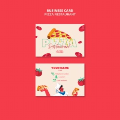 披萨餐厅名片模板设计