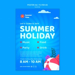 夏日假期活动宣传海报